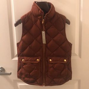 JCrew Puff Vest NWT Size XS Petite
